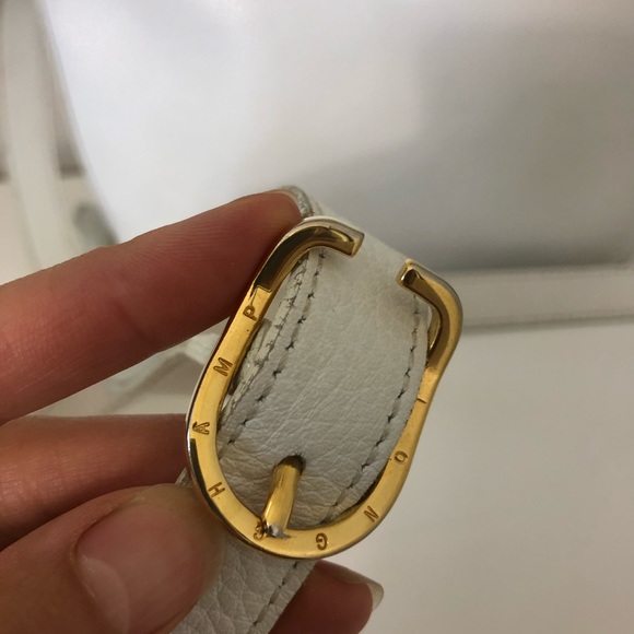 ⛔️SOLD⛔️Vintage Longchamp White Leather Crossbody - Picture 4 of 16